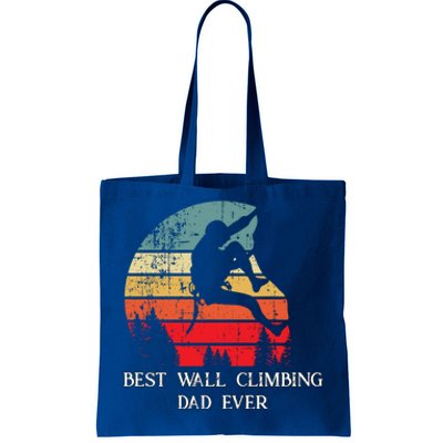 Best Rock Climbing Dad Ever Cool Son Vintage Rock Climbing Gift Tote Bag