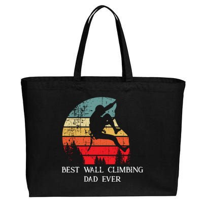 Best Rock Climbing Dad Ever Cool Son Vintage Rock Climbing Gift Cotton Canvas Jumbo Tote