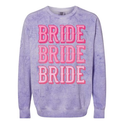 Bride Rodeo Cowgirl Bachelorette Party Wedding Colorblast Crewneck Sweatshirt