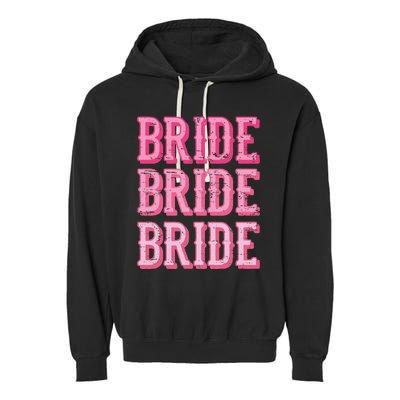 Bride Rodeo Cowgirl Bachelorette Party Wedding Garment-Dyed Fleece Hoodie