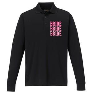 Bride Rodeo Cowgirl Bachelorette Party Wedding Performance Long Sleeve Polo