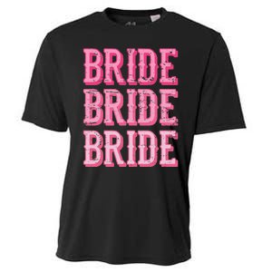 Bride Rodeo Cowgirl Bachelorette Party Wedding Cooling Performance Crew T-Shirt