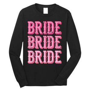 Bride Rodeo Cowgirl Bachelorette Party Wedding Long Sleeve Shirt