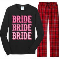 Bride Rodeo Cowgirl Bachelorette Party Wedding Long Sleeve Pajama Set