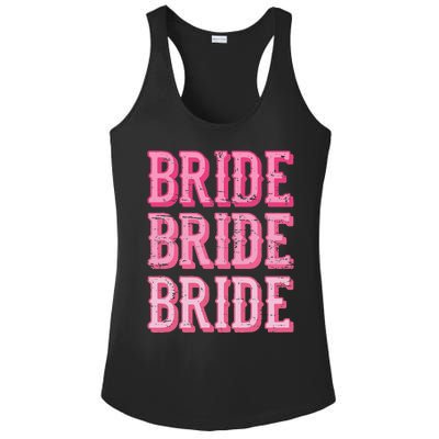 Bride Rodeo Cowgirl Bachelorette Party Wedding Ladies PosiCharge Competitor Racerback Tank