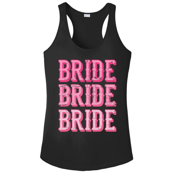 Bride Rodeo Cowgirl Bachelorette Party Wedding Ladies PosiCharge Competitor Racerback Tank