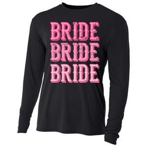 Bride Rodeo Cowgirl Bachelorette Party Wedding Cooling Performance Long Sleeve Crew