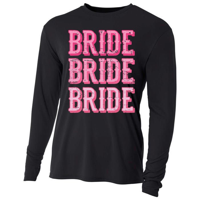 Bride Rodeo Cowgirl Bachelorette Party Wedding Cooling Performance Long Sleeve Crew