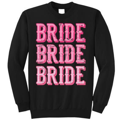 Bride Rodeo Cowgirl Bachelorette Party Wedding Tall Sweatshirt