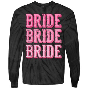 Bride Rodeo Cowgirl Bachelorette Party Wedding Tie-Dye Long Sleeve Shirt