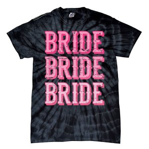 Bride Rodeo Cowgirl Bachelorette Party Wedding Tie-Dye T-Shirt