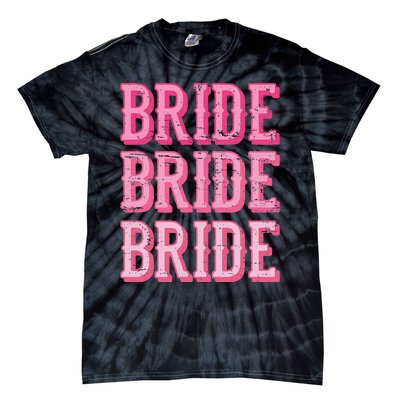 Bride Rodeo Cowgirl Bachelorette Party Wedding Tie-Dye T-Shirt