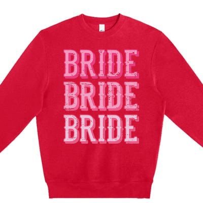 Bride Rodeo Cowgirl Bachelorette Party Wedding Premium Crewneck Sweatshirt