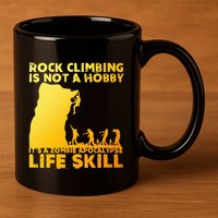 Best Rock Climbing Art For Rock Climber Bouldering 11oz C Handle Ceramic Mug