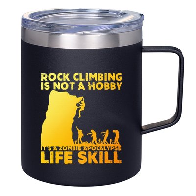 Best Rock Climbing Art For Rock Climber Bouldering 12oz Stainless Steel Coffee Mug