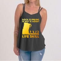 Best Rock Climbing Art For Rock Climber Bouldering Women's Strappy Tank