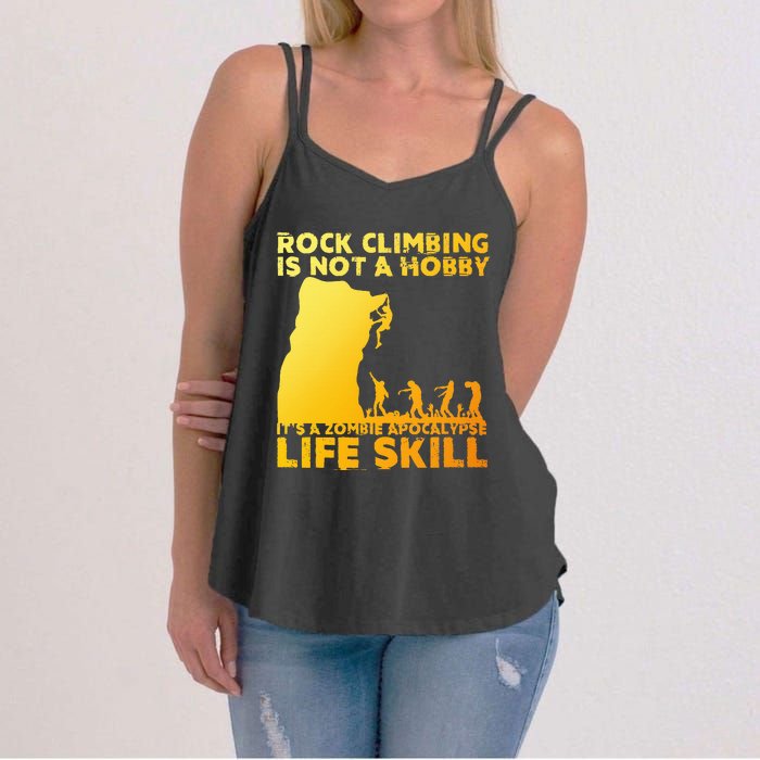 Best Rock Climbing Art For Rock Climber Bouldering Women's Strappy Tank