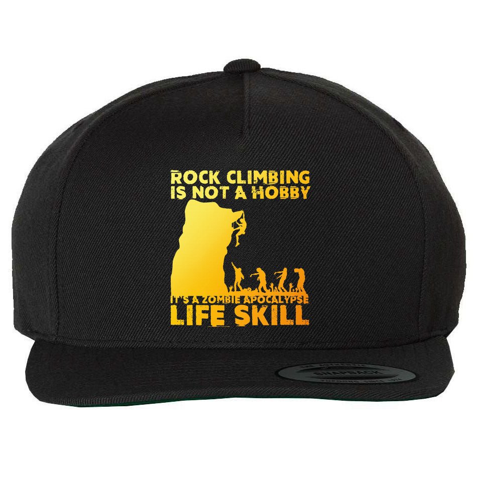 Best Rock Climbing Art For Rock Climber Bouldering Wool Snapback Cap