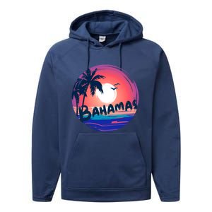 Bahamas Retro Circle Performance Fleece Hoodie