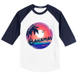 Bahamas Retro Circle Baseball Sleeve Shirt