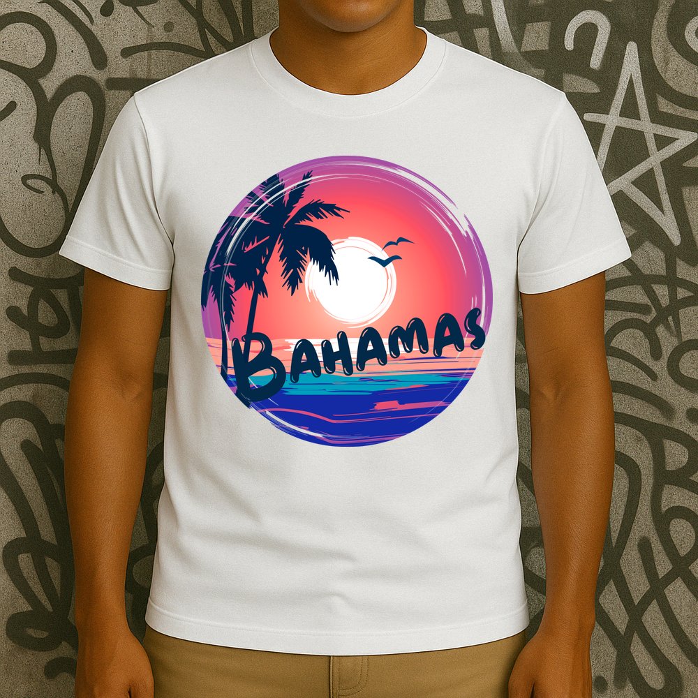 Bahamas Retro Circle T-Shirt