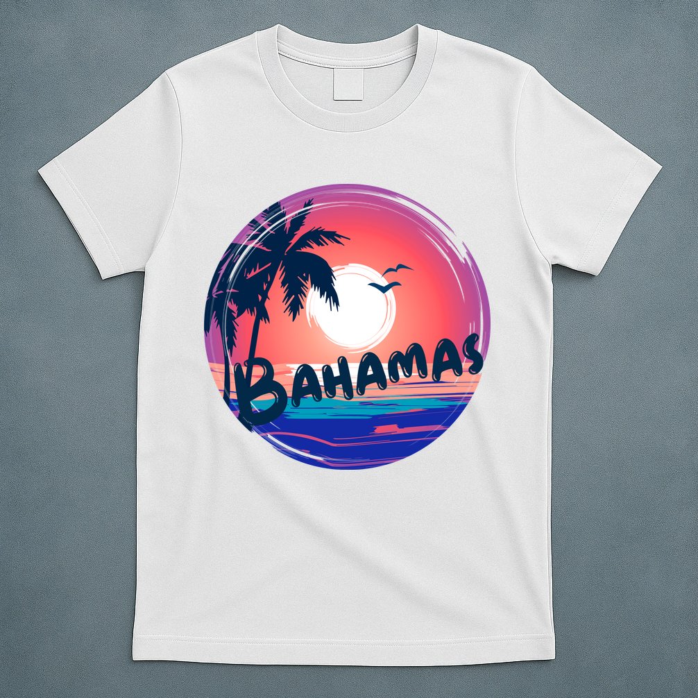 Bahamas Retro Circle T-Shirt