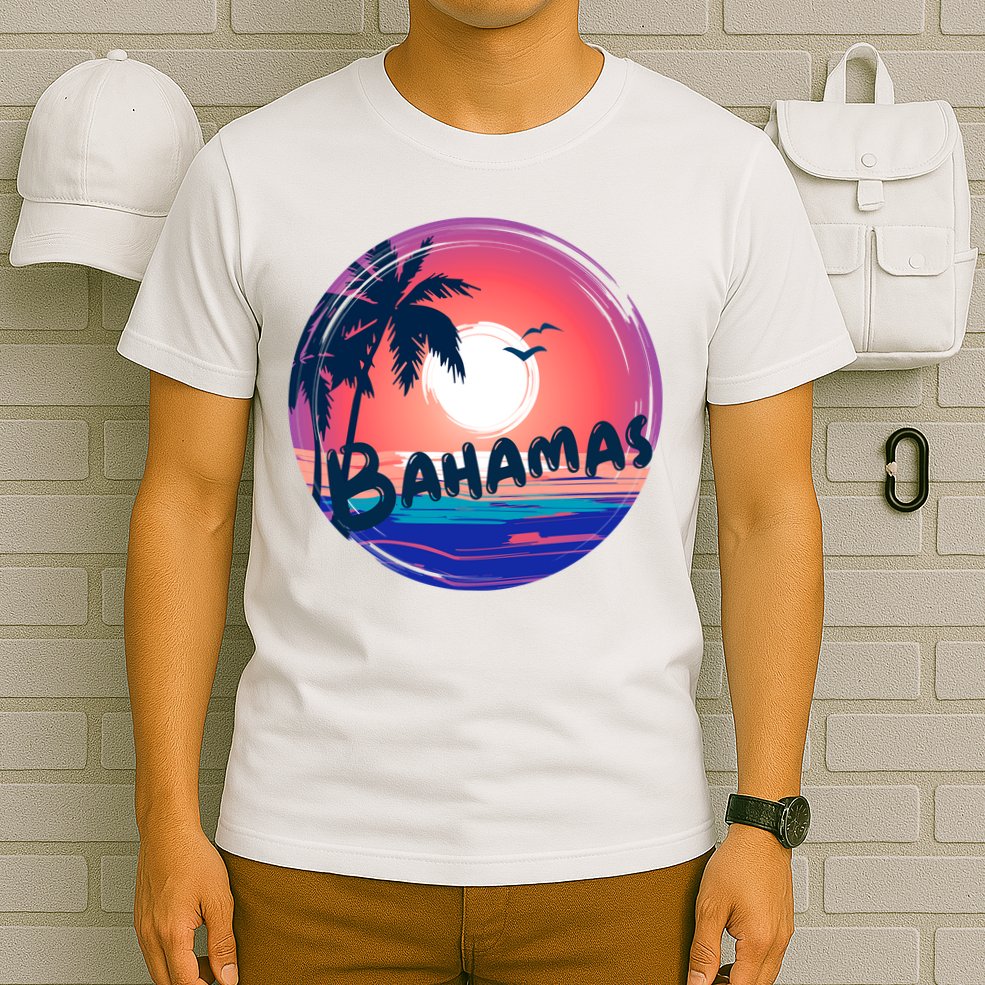 Bahamas Retro Circle T-Shirt