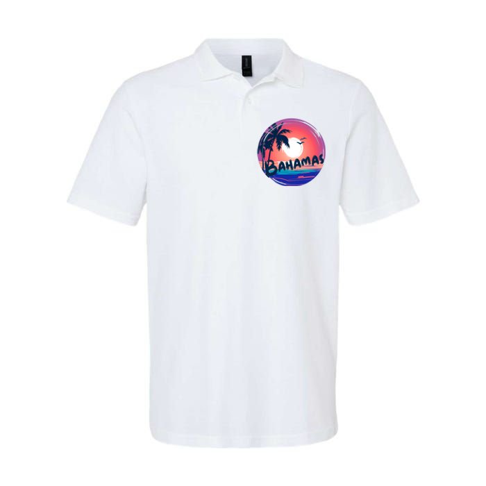 Bahamas Retro Circle Softstyle Adult Sport Polo