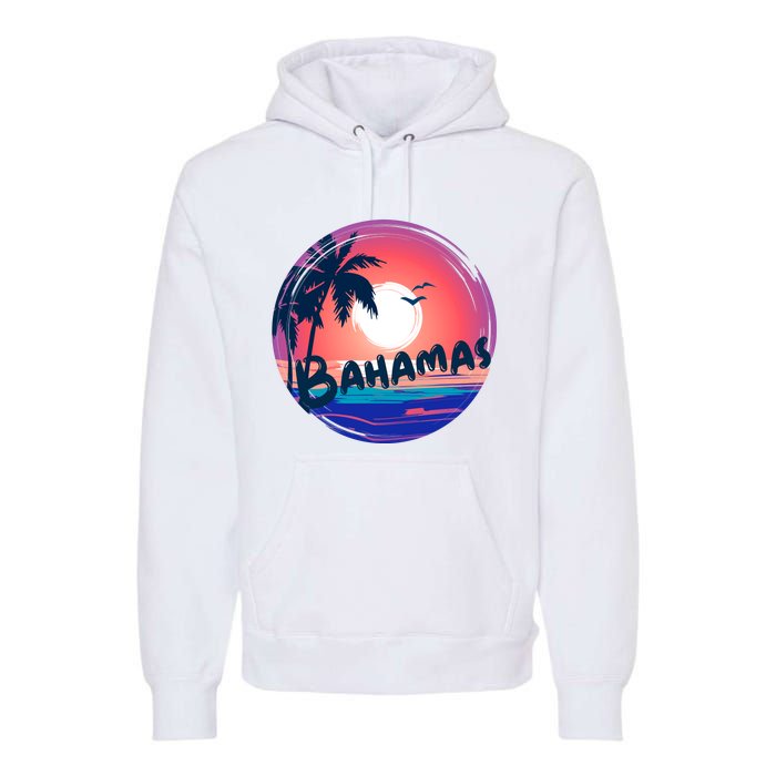 Bahamas Retro Circle Premium Hoodie