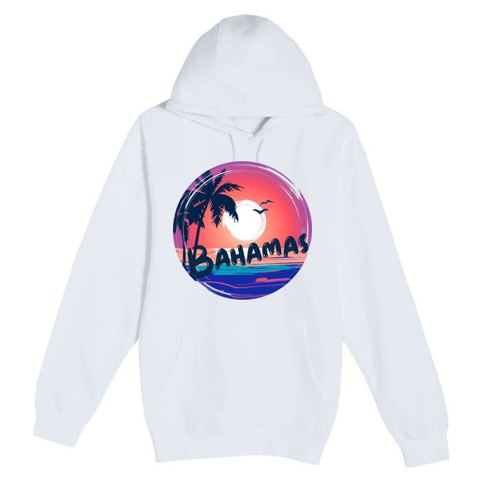 Bahamas Retro Circle Premium Pullover Hoodie