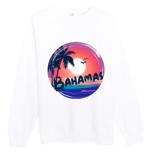 Bahamas Retro Circle Premium Crewneck Sweatshirt