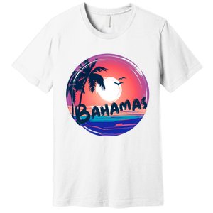 Bahamas Retro Circle Premium T-Shirt