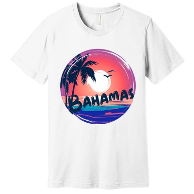 Bahamas Retro Circle Premium T-Shirt