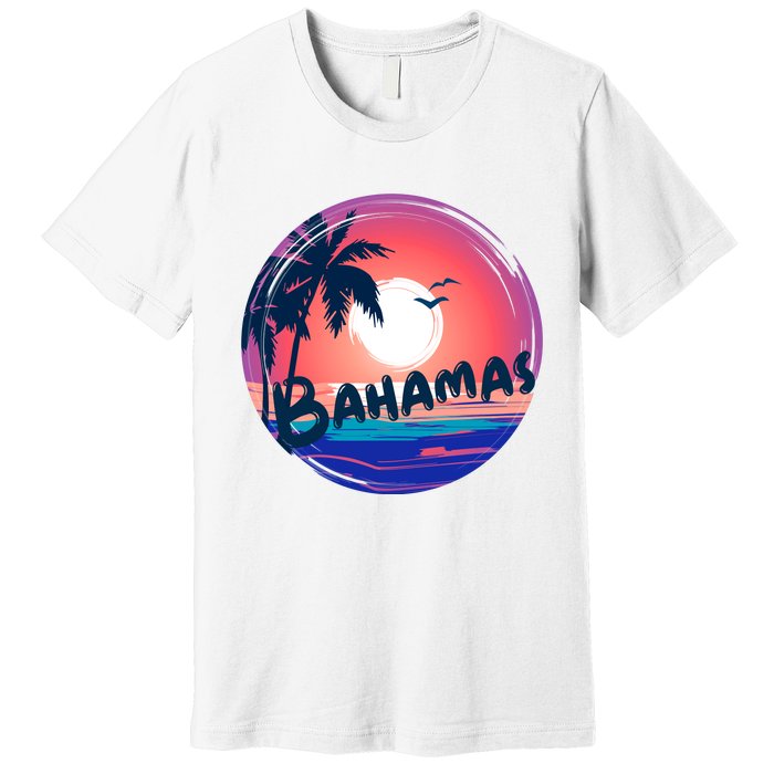 Bahamas Retro Circle Premium T-Shirt