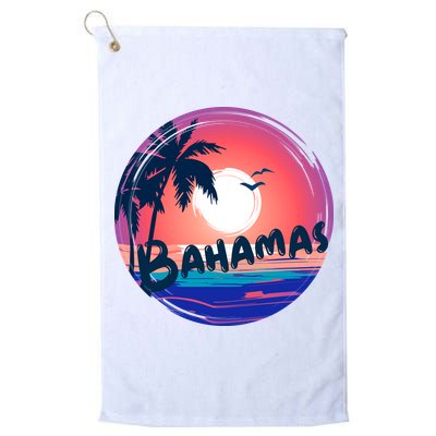Bahamas Retro Circle Golf Towel