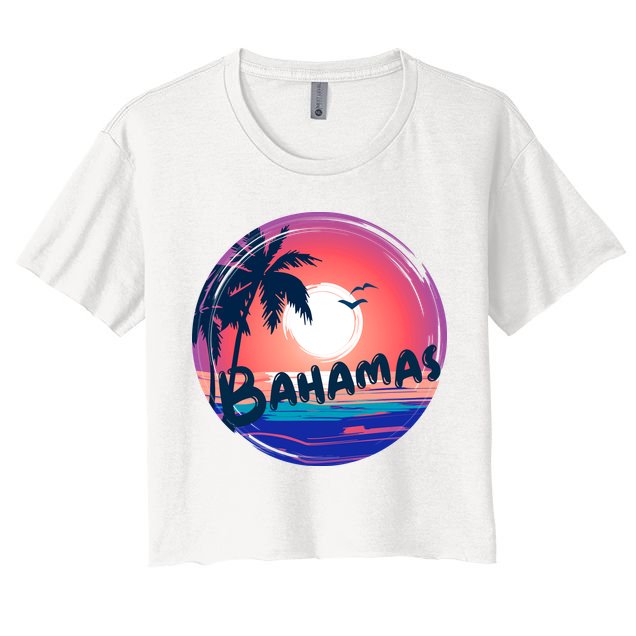 Bahamas Retro Circle Crop Top