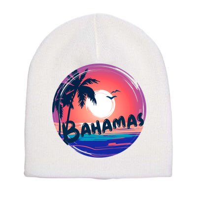 Bahamas Retro Circle Short Acrylic Beanie