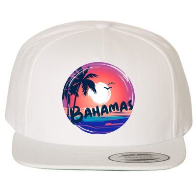 Bahamas Retro Circle Wool Snapback Cap