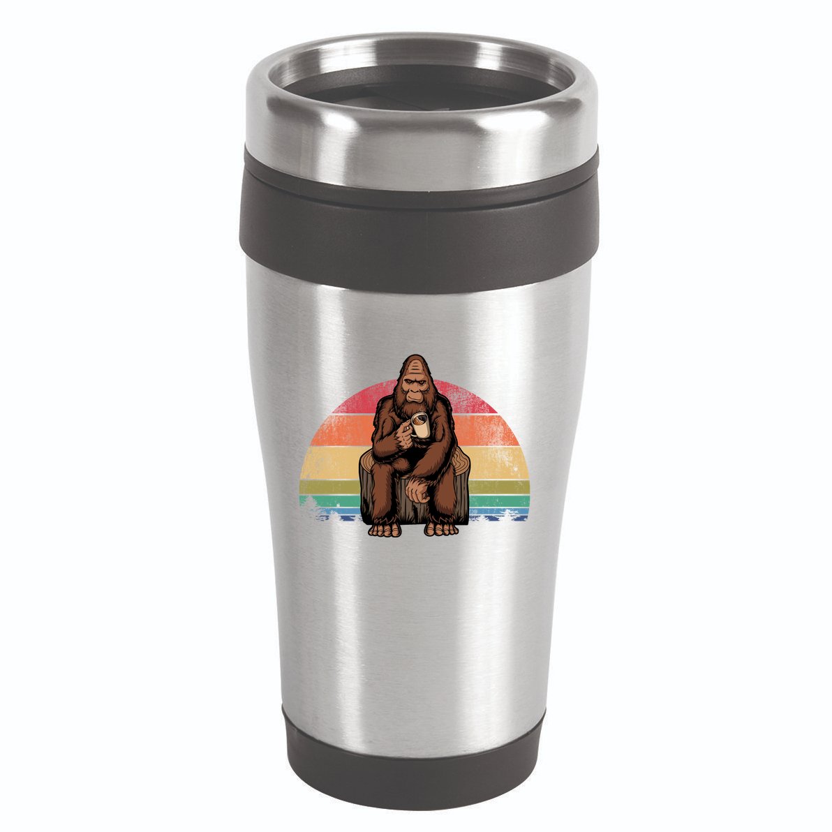 Bigfoot Relaxing Coffee Retro Vintage 16oz Travel Tumbler