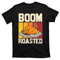 Boom Roasted Christmas Thanksgiving Retro Vintage Turkey T-Shirt