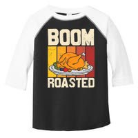 Boom Roasted Christmas Thanksgiving Retro Vintage Turkey Toddler Fine Jersey T-Shirt