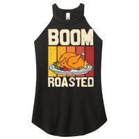 Boom Roasted Christmas Thanksgiving Retro Vintage Turkey Women's Perfect Tri Rocker Tank