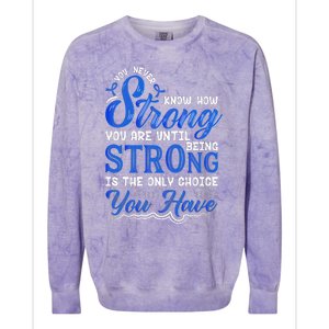 Blue Ribbon Colon Cancer Colorblast Crewneck Sweatshirt