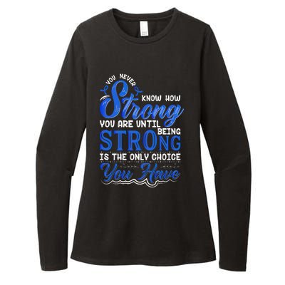 Blue Ribbon Colon Cancer Womens CVC Long Sleeve Shirt