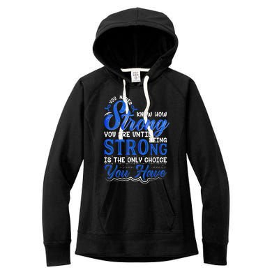 Blue Ribbon Colon Cancer Women's Fleece Hoodie