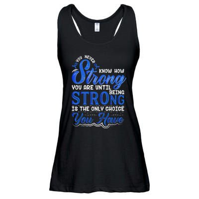 Blue Ribbon Colon Cancer Ladies Essential Flowy Tank