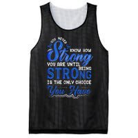 Blue Ribbon Colon Cancer Mesh Reversible Basketball Jersey Tank