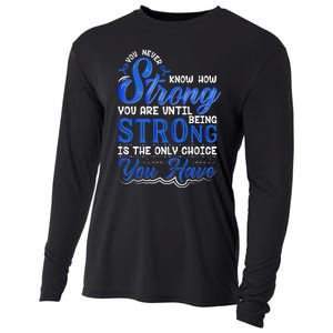 Blue Ribbon Colon Cancer Cooling Performance Long Sleeve Crew