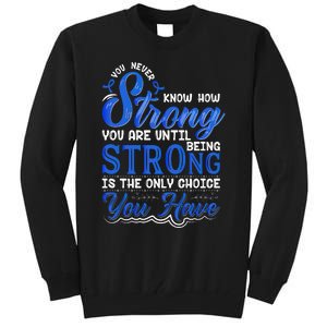 Blue Ribbon Colon Cancer Tall Sweatshirt