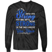 Blue Ribbon Colon Cancer Tie-Dye Long Sleeve Shirt